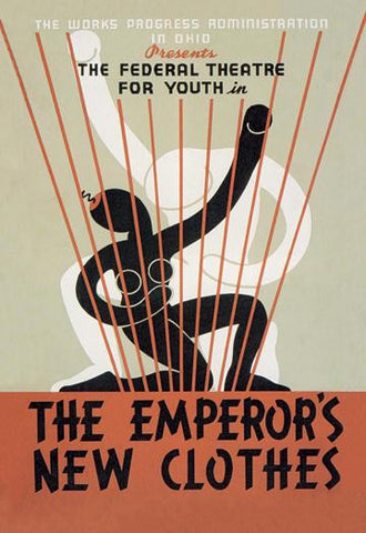 The Emporer&#39;s New Clothes: Federal Theater for Youth 28x42 Giclee on Canvas