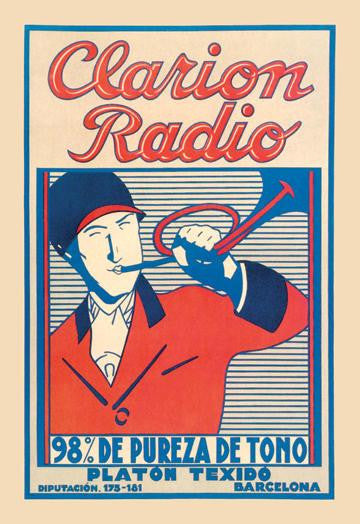 Clarion Radio 28x42 Giclee on Canvas