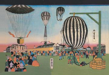 Launching of Hot Air Balloons 28x42 Giclee on Canvas