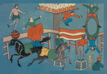 Foreign Circus in Yokohama 28x42 Giclee on Canvas