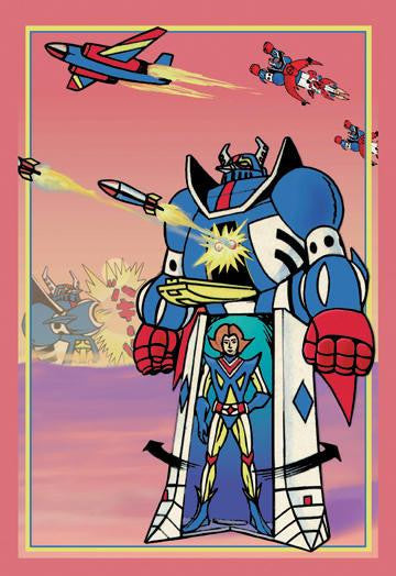 Warrior Robot 28x42 Giclee on Canvas