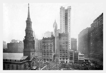 St. Paul&#39;s Chapel  1911 28x42 Giclee on Canvas