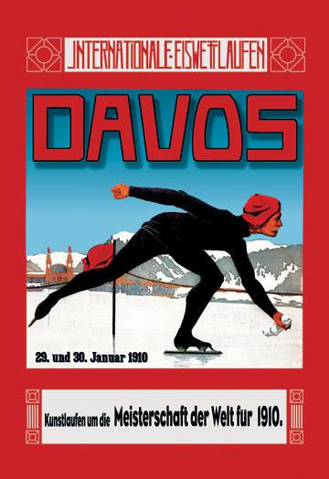 Davos Skater 28x42 Giclee on Canvas