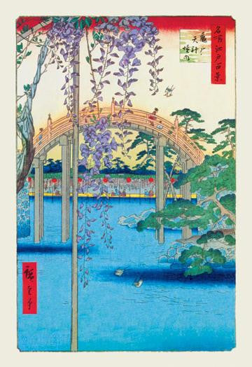 Grounds of the Kameido Tenjin Shrine 28x42 Giclee on Canvas