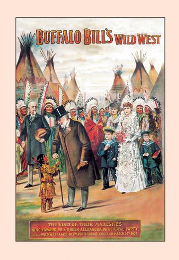 Buffalo Bill: Visit of the Majesties 28x42 Giclee on Canvas