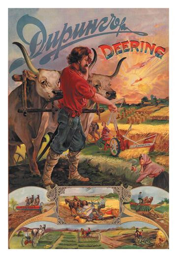 Deering Plows 28x42 Giclee on Canvas