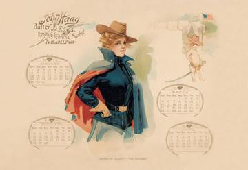 Lady in the Army: John Haag Calendar 28x42 Giclee on Canvas