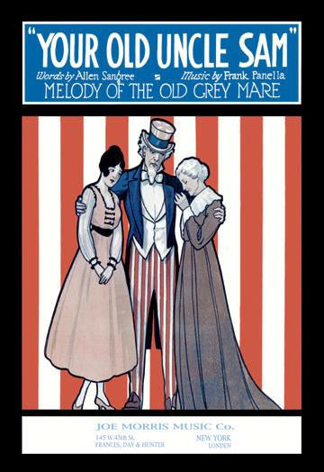 Your Old Uncle Sam - Melody of the Old Grey Mare 28x42 Giclee on Canvas