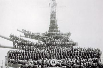 Crew of the USS Texas 28x42 Giclee on Canvas