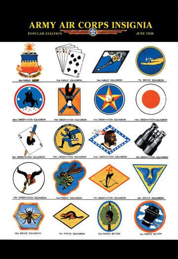 Army Air Corps Insignia 28x42 Giclee on Canvas