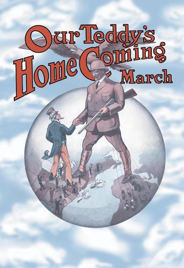 Our Teddy&#39;s Homecoming March 28x42 Giclee on Canvas