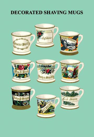 Decorated Shaving Mugs #2 28x42 Giclee on Canvas