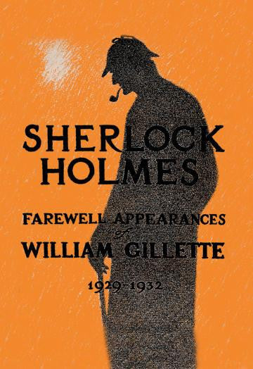 William Gillette as Sherlock Holmes: Farewell Appearance 28x42 Giclee on Canvas