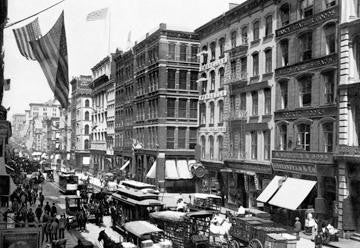 Broadway  Looking North from Franklin Street  New York City 28x42 Giclee on Canvas