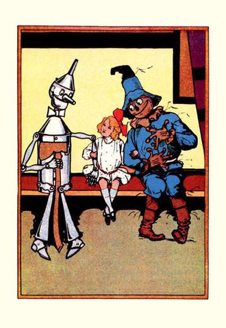 Tin Man  Dorothy and Scarecrow 28x42 Giclee on Canvas