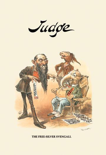 Judge: The Free-Silver Svengali 28x42 Giclee on Canvas