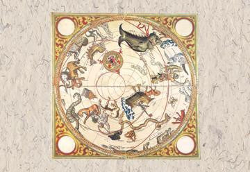 South Celestial Planisphere 28x42 Giclee on Canvas