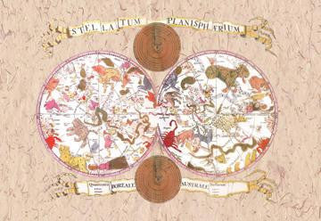 Stellatum Planispherium 28x42 Giclee on Canvas