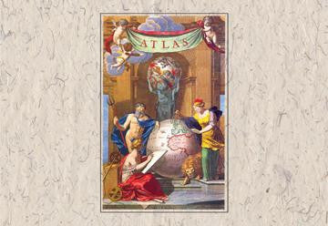 Celestial Atlas Title Page 28x42 Giclee on Canvas