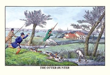 The Otter Hunter 28x42 Giclee on Canvas