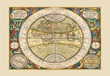 Hemisphaerium Orbis Antiqui 28x42 Giclee on Canvas