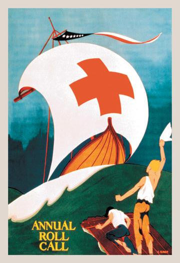 Red Cross Annual Roll Call 28x42 Giclee on Canvas