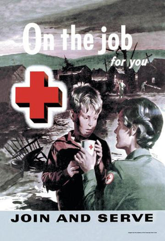 On the Job for You: Join and Serve 28x42 Giclee on Canvas