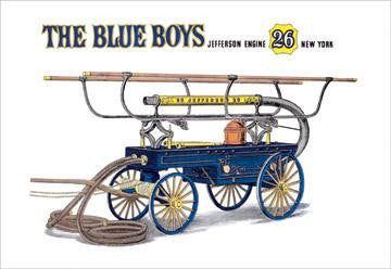 The Blue Boys: Jefferson Engine 26 New York 28x42 Giclee on Canvas