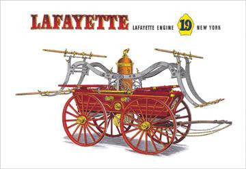 Lafayette: Lafayette Engine 19 New York 28x42 Giclee on Canvas