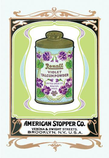 Rexall Violet Talcum Powder 28x42 Giclee on Canvas