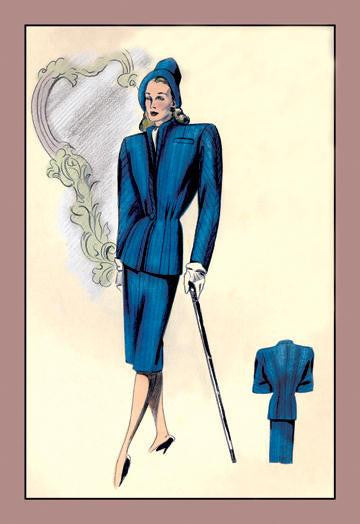 Long Line Tailored Suit 28x42 Giclee on Canvas