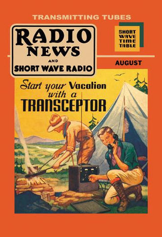 Radio News and Short Wave Radio: Start Your Vacation with a Transceptor 28x42 Giclee on Canvas