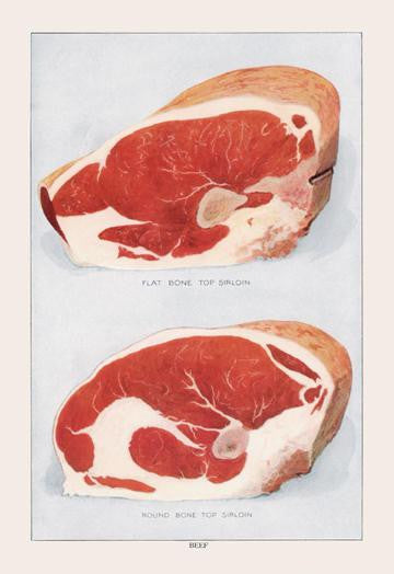 Beef: Bone Top Sirloin 28x42 Giclee on Canvas