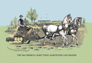 The McCormick Light Steel Harvester and Binder 28x42 Giclee on Canvas