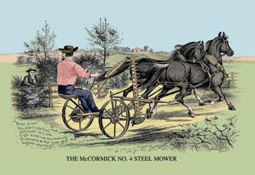 The McCormick No. 4 Steel Mower 28x42 Giclee on Canvas