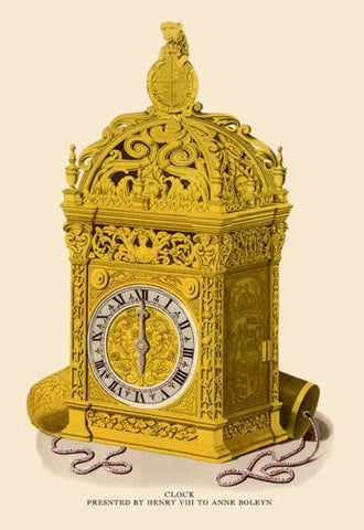 Clock  Presented by Henry VII to Anne Boleyn 28x42 Giclee on Canvas