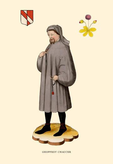 Geoffrey Chaucer 28x42 Giclee on Canvas