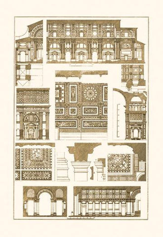 Barrel-Vaults of the Renaissance 28x42 Giclee on Canvas