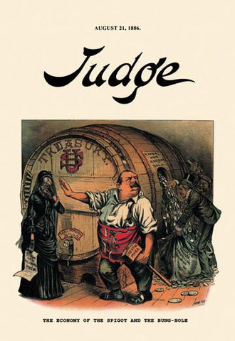 Judge: The Economy of the Spigot and the Bung-Hole 28x42 Giclee on Canvas