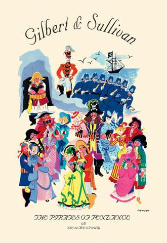 The Pirates of Penzance  or The Slave of Duty #1 28x42 Giclee on Canvas