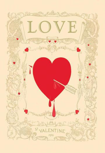 St. Valentine&#39;s 1901 28x42 Giclee on Canvas