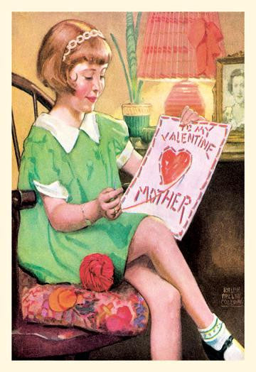 Happy Valentines Mother 28x42 Giclee on Canvas