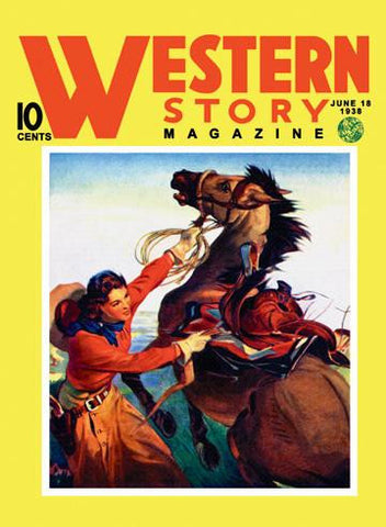 Western Story Magazine: She Ruled the West 28x42 Giclee on Canvas