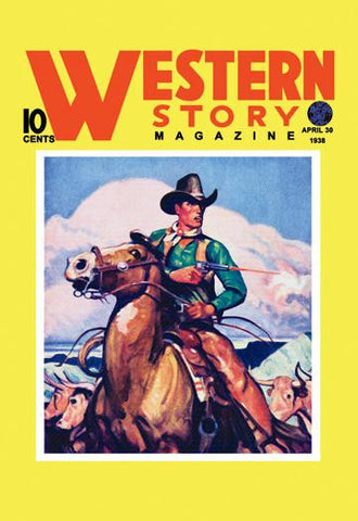 Western Story Magazine: The Cowboy&#39;s Hand 28x42 Giclee on Canvas