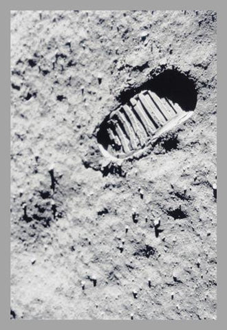 The First Step on the Moon 28x42 Giclee on Canvas