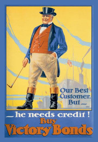 Our Best Customer But - He Needs Credit! 28x42 Giclee on Canvas