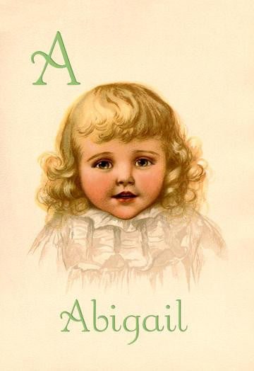 A for Abigail 28x42 Giclee on Canvas