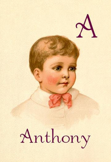 A for Anthony 28x42 Giclee on Canvas