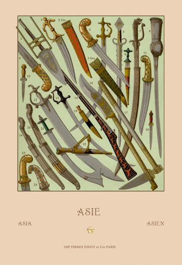 Asian Knives 28x42 Giclee on Canvas