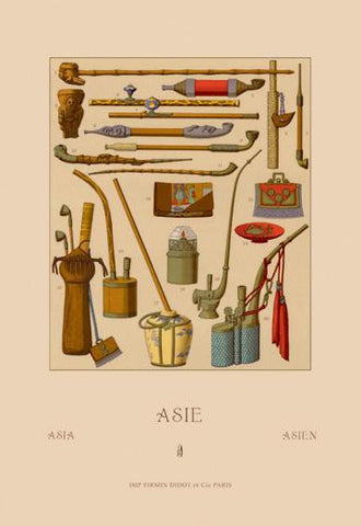 Asian Pipes 28x42 Giclee on Canvas